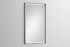 Alape Lichtspiegel 6743001899 Mattschwarz, 600x1000x40mm