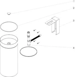 Alape Rx325ke Säulenwaschtisch 4506500000 Ø 40cm, Weiß, Ohne Hahnloch Und Überlauf -VIEGA Verkäufe Alape Rx325ke Saeulenwaschtisch 4506500000 o 40cm weiss ohne Hahnloch und Ueberlauf 2