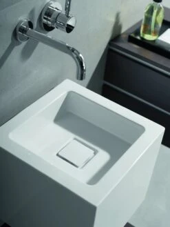 Alape Waschtisch WT.QS325X 4271000000 32,5 X 32,5 Cm, Weiss, Ohne Hahnloch Und Überlauf