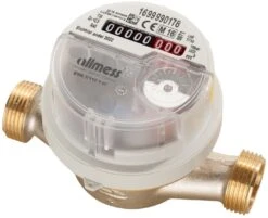 Allmess Aufputzwasserzähler 6EKB15110B40NBA EVK 3/110V, Q3 2,5, DN 15, 110mm, TU6+m