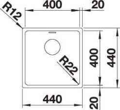 Blanco Andano 400-if Spüle 522957 44x44cm, Edelstahl Seidenglanz, IF-Flachrand -VIEGA Verkäufe Blanco Andano 400 if Spuele 522957 44x44cm Edelstahl Seidenglanz IF Flachrand 5