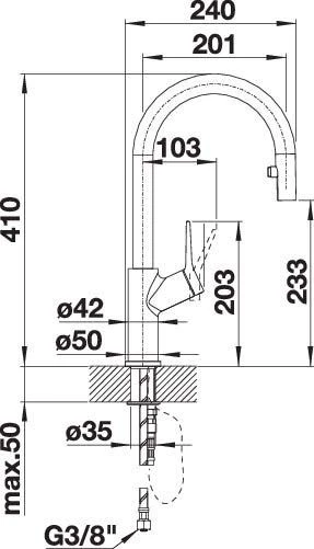 Blanco CARENA-S Vario Küchenarmatur 521360 SILGRANIT-Look Alumetallic/chrom 8 Blanco CARENA-S Vario Küchenarmatur 521360 SILGRANIT-Look Alumetallic/chrom – Bild 8