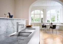 Blanco Claron 5 S-if Spüle 521626 100x51cm, Edelstahl, Links, PushControl Ablauffernbedienung -VIEGA Verkäufe Blanco Claron 5 s if Spuele 521626 100x51cm Edelstahl links PushControl Ablauffernbedienung 4