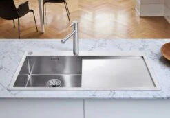 Blanco Claron 5 S-if Spüle 521626 100x51cm, Edelstahl, Links, PushControl Ablauffernbedienung -VIEGA Verkäufe Blanco Claron 5 s if Spuele 521626 100x51cm Edelstahl links PushControl Ablauffernbedienung 5