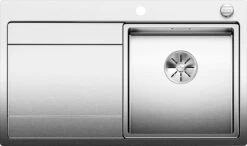 Blanco Divon Ii 45 S-if Spüle 521658 86 X 51 Cm, Edelstahl Seidenglanz, Rechts, Ablauffernbedienung Mit Drehbetätigung
