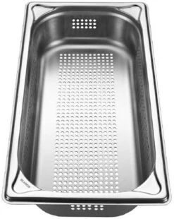 Blanco Garbehälter 1565814 32,5x17,6x6,5cm, Edelstahl, Gelocht, GN 1/3