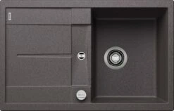 Blanco Metra 45 S Spüle 518868 78 X 50 Cm, PuraDur Felsgrau, Reversibel, Ablauffernbedienung Mit Drehbetätigung