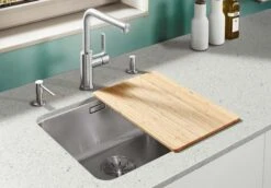 Blanco Schneidbrett 227697 43,5 X 24 Mm, Silbern, Sicherheitsglas -VIEGA Verkäufe Blanco Schneidbrett 227697 435 x 24 mm silbern Sicherheitsglas 3