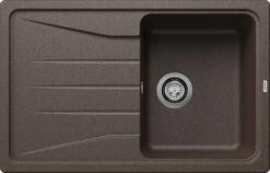Blanco Sona 45 S Spüle 519670 78 X 50 Cm, PuraDur Cafe, Reversibel, Ohne Ablauffernbedienung