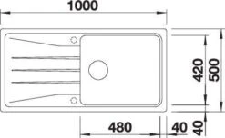 Blanco Sona XL 6 S Spüle 519689 100x50cm, PuraDur Anthrazit, Reversibel, Ohne Ablauffernbedienung -VIEGA Verkäufe Blanco Sona XL 6 S Spuele 519689 100x50cm PuraDur anthrazit reversibel ohne Ablauffernbedienung 3