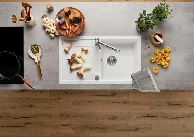 Blanco Spüle 515041 86 X 50 Cm, PuraDur Cafe, Reversibel, Ablauffernbedienung Mit Drehbetätigung 2 Blanco Spüle 515041 86 X 50 Cm, PuraDur Cafe, Reversibel, Ablauffernbedienung Mit Drehbetätigung – Bild 2