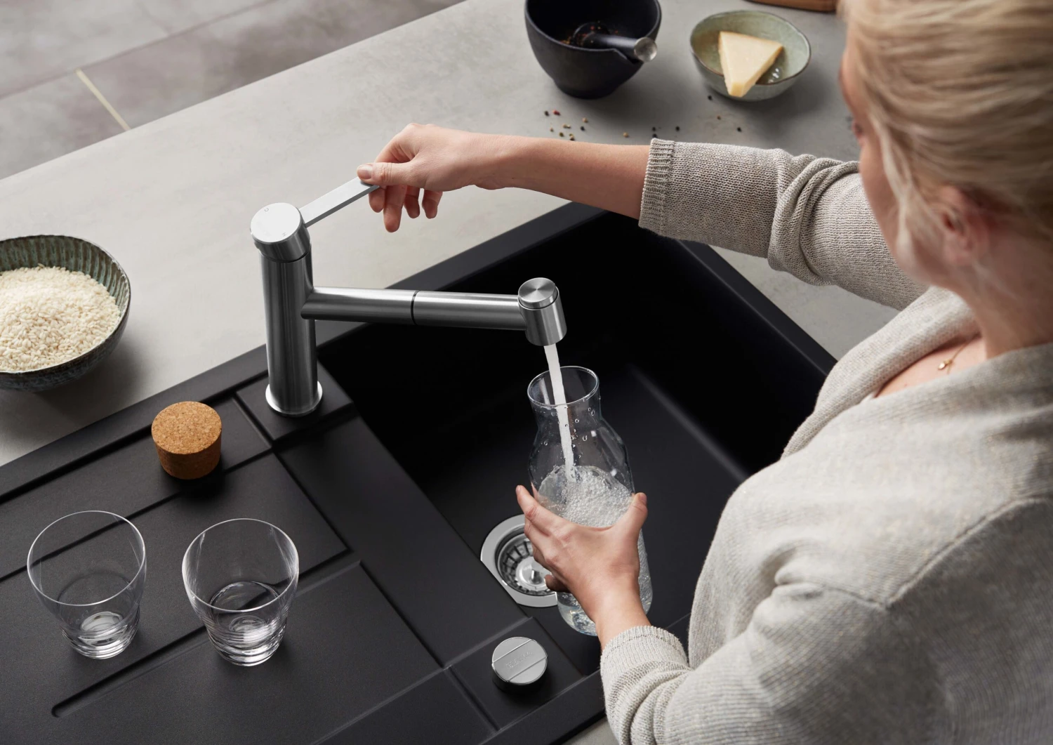 Blanco Spüle 515041 86 X 50 Cm, PuraDur Cafe, Reversibel, Ablauffernbedienung Mit Drehbetätigung 7 Blanco Spüle 515041 86 X 50 Cm, PuraDur Cafe, Reversibel, Ablauffernbedienung Mit Drehbetätigung – Bild 7