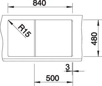Blanco Spüle 515041 86 X 50 Cm, PuraDur Cafe, Reversibel, Ablauffernbedienung Mit Drehbetätigung 9 Blanco Spüle 515041 86 X 50 Cm, PuraDur Cafe, Reversibel, Ablauffernbedienung Mit Drehbetätigung – Bild 9
