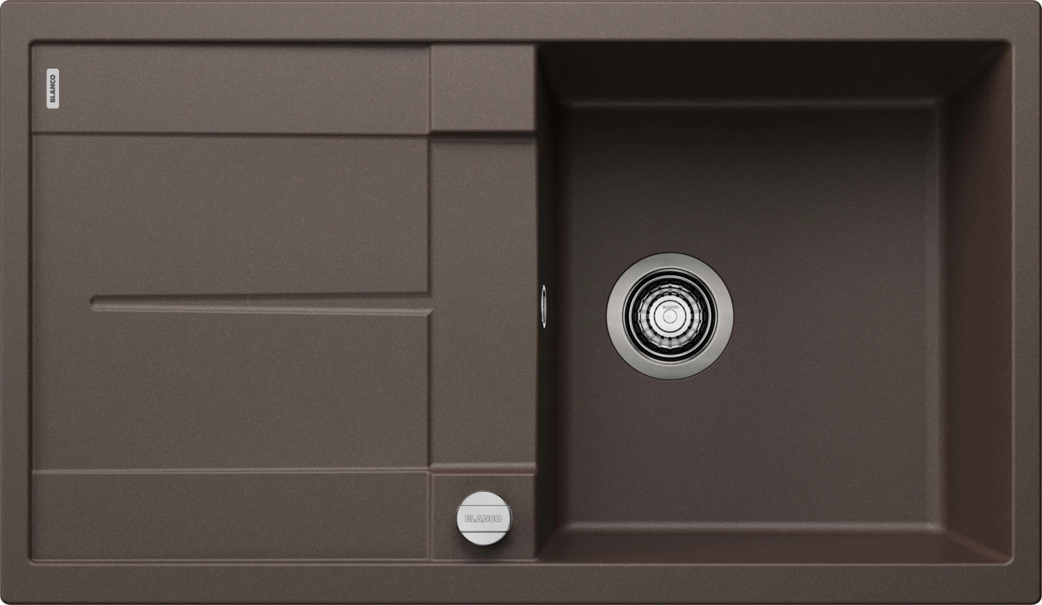 Blanco Spüle 515041 86 X 50 Cm, PuraDur Cafe, Reversibel, Ablauffernbedienung Mit Drehbetätigung 1 Blanco Spüle 515041 86 X 50 Cm, PuraDur Cafe, Reversibel, Ablauffernbedienung Mit Drehbetätigung