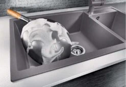 Blanco Spüle 518886 86x50cm, PuraDur Felsgrau, Links, Ohne Ablauffernbedienung -VIEGA Verkäufe Blanco Spuele 518886 86x50cm PuraDur felsgrau links ohne Ablauffernbedienung 2