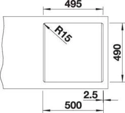 Blanco Spüle 523677 51,5 X 51 Cm, PuraDur Felsgrau, Ablauffernbedienung Mit Drehbetätigung -VIEGA Verkäufe Blanco Spuele 523677 515 x 51 cm PuraDur felsgrau Ablauffernbedienung mit Drehbetaetigung 2