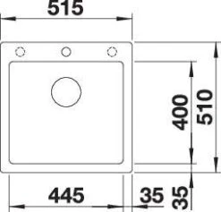 Blanco Spüle 523677 51,5 X 51 Cm, PuraDur Felsgrau, Ablauffernbedienung Mit Drehbetätigung -VIEGA Verkäufe Blanco Spuele 523677 515 x 51 cm PuraDur felsgrau Ablauffernbedienung mit Drehbetaetigung 3