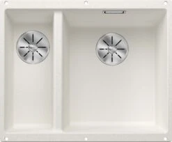 Blanco Subline 340/160-u Spüle 523562 55,5x46cm, PuraDur Weiß, Rechts, Für Unterbau