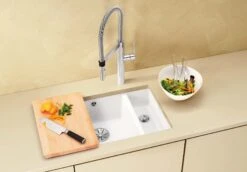 Blanco Subline 350/150-u Spüle 523747 56,7x45,6cm, PuraPlus Schwarz, Für Unterbau -VIEGA Verkäufe Blanco Subline 350 150 u Spuele 523747 567x456cm PuraPlus schwarz fuer Unterbau 3