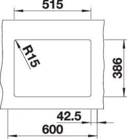 Blanco Subline 350/150-u Spüle 523747 56,7x45,6cm, PuraPlus Schwarz, Für Unterbau -VIEGA Verkäufe Blanco Subline 350 150 u Spuele 523747 567x456cm PuraPlus schwarz fuer Unterbau 5
