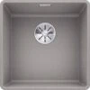 Blanco Subline 400-f Spüle 523496 42,7x42,7cm, PuraDur Alumetallic, Für Unterbau