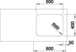 Blanco Supra 500 U Spüle 518205 53x43cm, Edelstahl Bürstfinish, Für Unterbau -VIEGA Verkäufe Blanco Supra 500 U Spuele 518205 53x43cm Edelstahl Buerstfinish fuer Unterbau 4