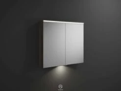 Burgbad Eqio Spiegelschrank SPGT090F2012 90 X 80 X 17 Cm, Marone Dekor Trüffel