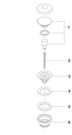 Dornbracht Ablaufgarnitur Deque 1012597000 11/4", Mit Druckverschluss, Chrom -VIEGA Verkäufe Dornbracht Ablaufgarnitur Deque 1012597000 11 4 mit Druckverschluss chrom 2