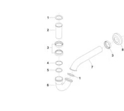 Dornbracht Bidet-Röhrengeruchsverschluss 10050970-33 1 1/4", Rosette D= 65mm, Schwarz Matt -VIEGA Verkäufe Dornbracht Bidet Roehrengeruchsverschluss 10050970 33 1 1 4 Rosette d 65mm schwarz matt 2