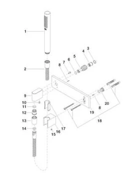 Dornbracht Brausegarnitur Elemental Spa 2781898000 Chrom, Mit Abdeckplatte -VIEGA Verkäufe Dornbracht Brausegarnitur Elemental Spa 2781898000 chrom mit Abdeckplatte 2