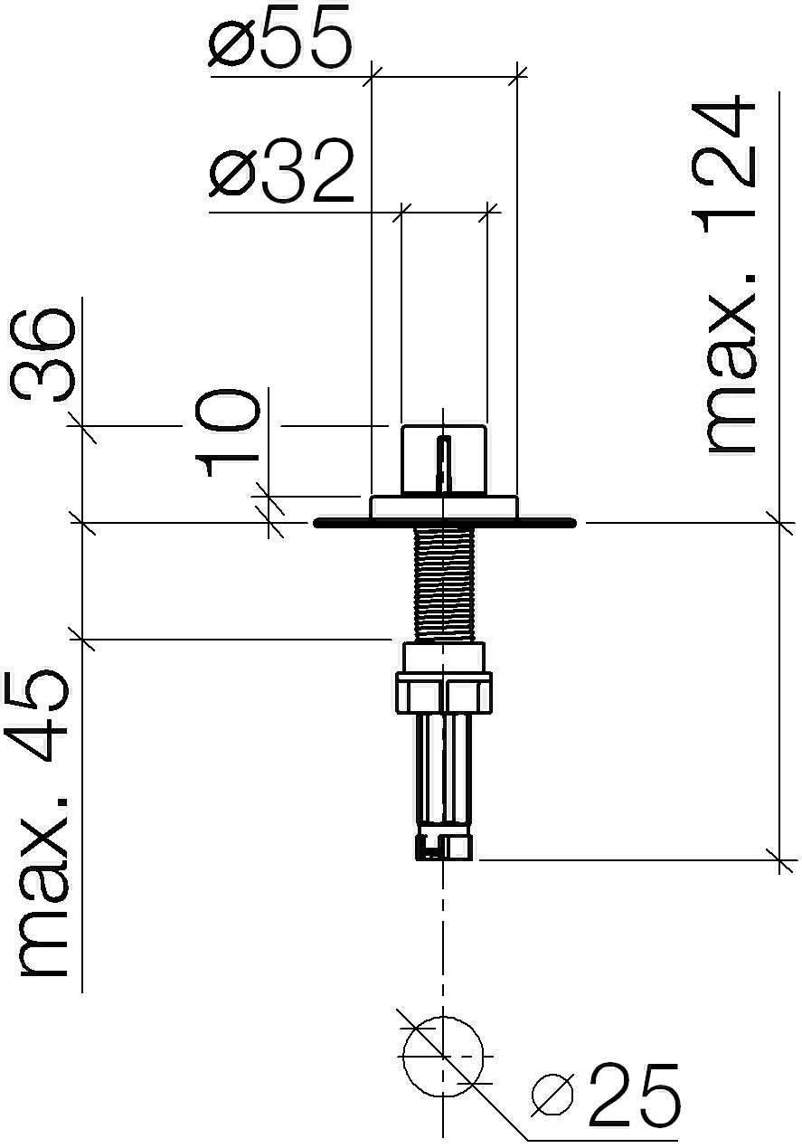 Dornbracht Exzenterbetätigung 10710970-28 Drehknopf Mit Runder Rosette, Messing Gebürstet 2 Dornbracht Exzenterbetätigung 10710970-28 Drehknopf Mit Runder Rosette, Messing Gebürstet – Bild 2