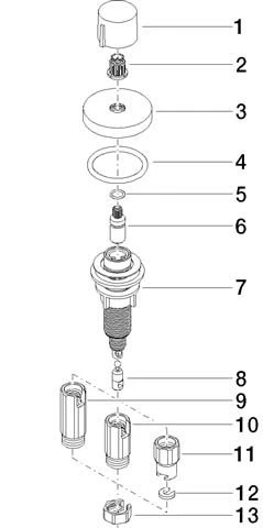 Dornbracht Exzenterbetätigung 10710970-28 Drehknopf Mit Runder Rosette, Messing Gebürstet 3 Dornbracht Exzenterbetätigung 10710970-28 Drehknopf Mit Runder Rosette, Messing Gebürstet – Bild 3