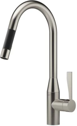 Dornbracht Spültisch-Einhebelmischer 33870895-06 Herausziehbar, Mit Brausefunktion, Ausladung 240 Mm, Platin Matt