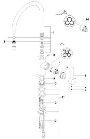 Dornbracht Tara Ultra Spültisch-Einhebelmischer 33816875-06 Griff Rechts, Ausladung 240 Mm, Platin Matt 3 Dornbracht Tara Ultra Spültisch-Einhebelmischer 33816875-06 Griff Rechts, Ausladung 240 Mm, Platin Matt – Bild 3