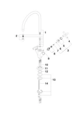 Dornbracht Tara. Spültisch-Zweigriff-Armatur 22815892-06 Ausladung 235 Mm, Platin Matt -VIEGA Verkäufe Dornbracht Tara. Spueltisch Zweigriff Armatur 22815892 06 Ausladung 235 mm platin matt 2