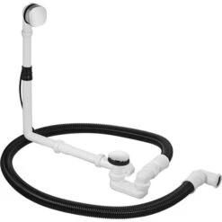 Duravit Ab-/Überlaufgarnitur 790291000001000 Quadroval, Für Freistehende Wannen, Chrom