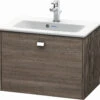 Duravit Brioso Waschtischunterbau BR401001051 620x389mm, Compact, Pine Terra/Chrom, 1 Auszug