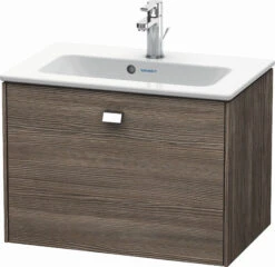Duravit Brioso Waschtischunterbau BR401001051 620x389mm, Compact, Pine Terra/Chrom, 1 Auszug