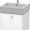 Duravit Brioso Waschtischunterbau BR405201018 484x459mm, Weiß Matt, 1 Auszug, Griff Chrom