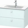 Duravit Brioso Waschtischunterbau BR410200909 820x553 Mm, Lichtblau Matt, 2 Auszüge
