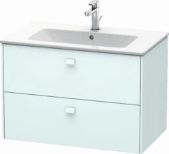 Duravit Brioso Waschtischunterbau BR410200909 820x553 Mm, Lichtblau Matt, 2 Auszüge