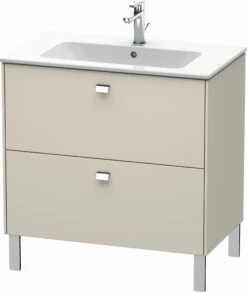 Duravit Brioso Waschtischunterbau BR440201091 820x479mm, Taupe, 2 Auszüge, Griff Chrom