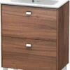 Duravit Brioso Waschtischunterbau BR440601079 620x389mm, Nussbaum Natur/Chrom, 2 Auszüge