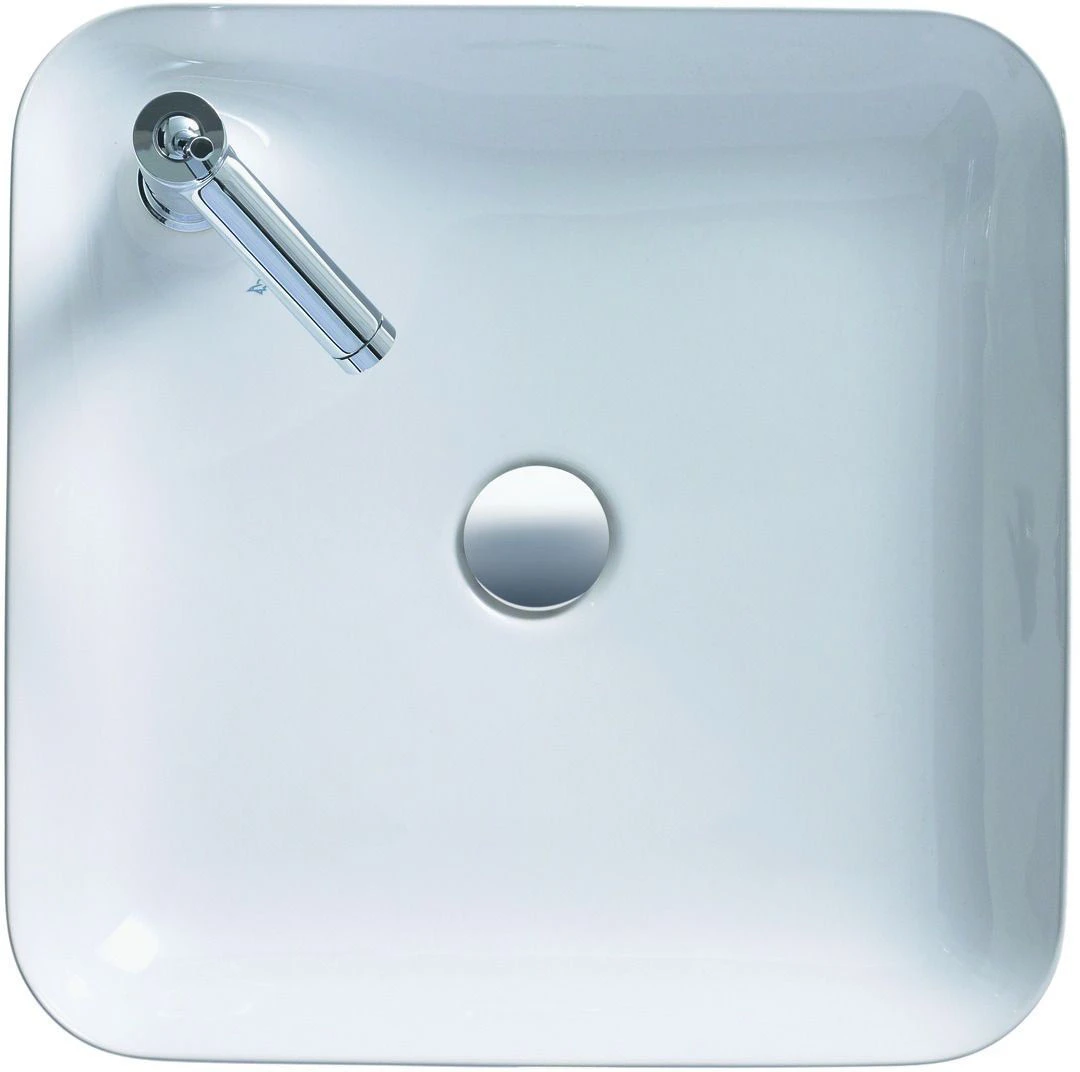 Duravit Cape Cod Aufsatzwaschtisch 2340462600 Weiß/weiß Seidenmatt, 46x46cm, Ohne Überlauf 2 Duravit Cape Cod Aufsatzwaschtisch 2340462600 Weiß/weiß Seidenmatt, 46x46cm, Ohne Überlauf – Bild 2