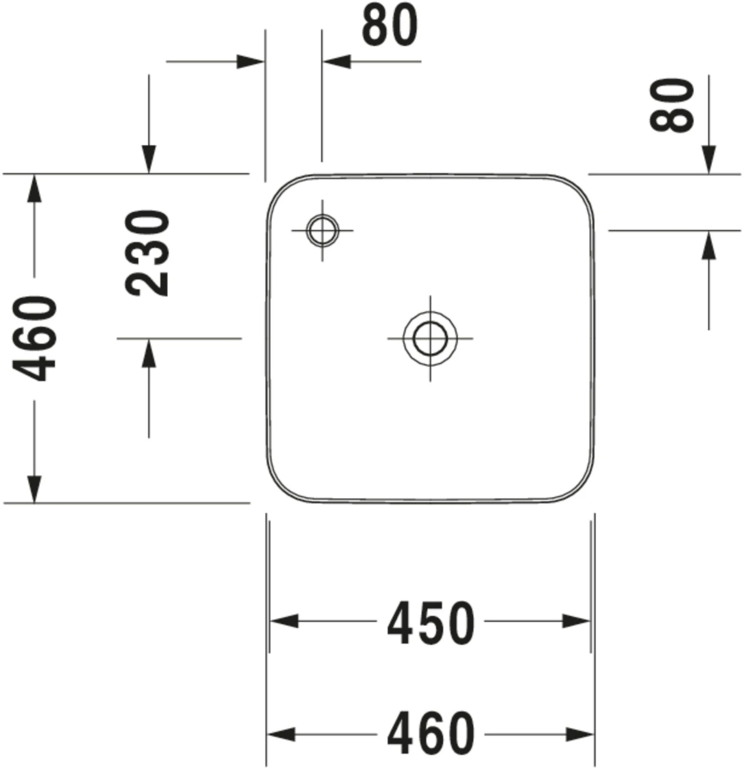 Duravit Cape Cod Aufsatzwaschtisch 2340462600 Weiß/weiß Seidenmatt, 46x46cm, Ohne Überlauf 9 Duravit Cape Cod Aufsatzwaschtisch 2340462600 Weiß/weiß Seidenmatt, 46x46cm, Ohne Überlauf – Bild 9