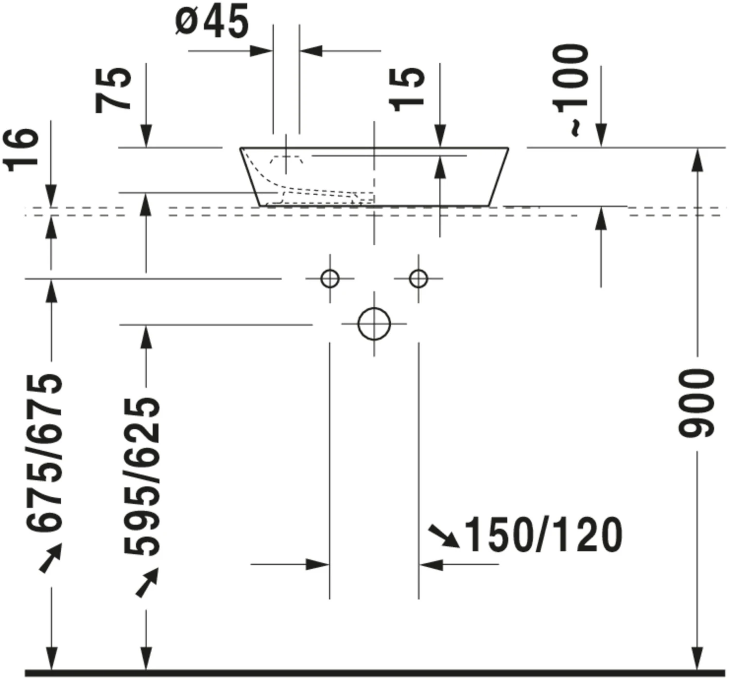Duravit Cape Cod Aufsatzwaschtisch 2340462600 Weiß/weiß Seidenmatt, 46x46cm, Ohne Überlauf 10 Duravit Cape Cod Aufsatzwaschtisch 2340462600 Weiß/weiß Seidenmatt, 46x46cm, Ohne Überlauf – Bild 10