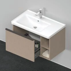 Duravit D-Neo Waschtisch-Unterschrank DE425807575 78,4 X 45,2 Cm, Leinen, Wandhängend, 1 Auszug, Regalelement Seitlich -VIEGA Verkäufe Duravit D Neo Waschtisch Unterschrank DE425807575 784 x 452 cm Leinen wandhaengend 1 Auszug Regalelement seitlich 4
