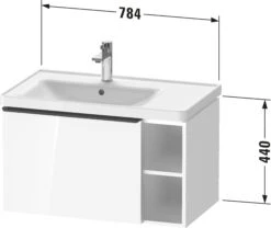 Duravit D-Neo Waschtisch-Unterschrank DE425807575 78,4 X 45,2 Cm, Leinen, Wandhängend, 1 Auszug, Regalelement Seitlich -VIEGA Verkäufe Duravit D Neo Waschtisch Unterschrank DE425807575 784 x 452 cm Leinen wandhaengend 1 Auszug Regalelement seitlich 5