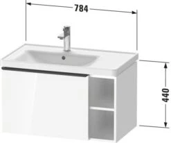 Duravit D-Neo Waschtisch-Unterschrank DE425807575 78,4 X 45,2 Cm, Leinen, Wandhängend, 1 Auszug, Regalelement Seitlich -VIEGA Verkäufe Duravit D Neo Waschtisch Unterschrank DE425807575 784 x 452 cm Leinen wandhaengend 1 Auszug Regalelement seitlich 6