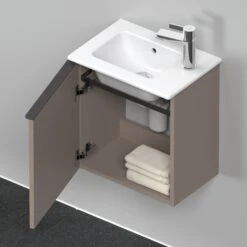 Duravit D-Neo Waschtisch-Unterschrank DE4259L4343 41 X 27,4 Cm, Basalt Matt, Wandhängend, 1 Türe, Links -VIEGA Verkäufe Duravit D Neo Waschtisch Unterschrank DE4259L4343 41 x 274 cm Basalt Matt wandhaengend 1 Tuere links 3